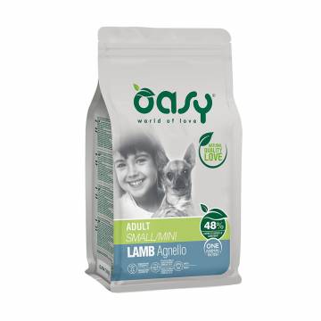 Сухой корм для взрослых собак мелких пород Oasy One Animal Protein Adult Small/Mini с ягненком, 800 г Сухой корм для взрослых собак мелких пород Oasy One Animal Protein Adult Small/Mini с ягненком, 800 г