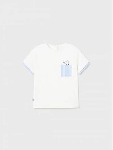 Mayoral Футболка 1018 Білий Regular Fit Mayoral Футболка 1018 Білий Regular Fit