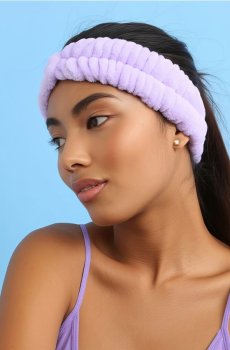 Косметична пов’язка на голову та манжети на зап’ястя - Фіолетовий