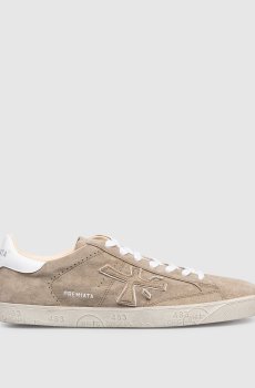 Бежевые замшевые кроссовки Stevend