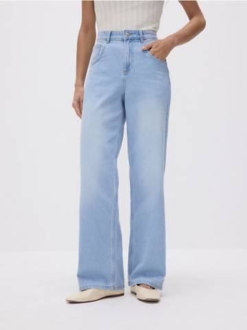 Reserved - Джинси з поясом wide leg - синій - YR247-50J Reserved - Джинси з поясом wide leg - синій - YR247-50J