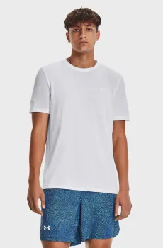 Мужская белая футболка UA SEAMLESS STRIDE SS Белый L Under Armour 1375692-100