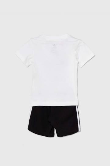 Детский хлопковый комплект adidas Originals SHORT TEE SET цвет белый JE0521 Детский хлопковый комплект adidas Originals SHORT TEE SET цвет белый JE0521