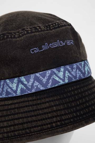 Шляпа из хлопка Quiksilver цвет чёрный хлопковый Шляпа из хлопка Quiksilver цвет чёрный хлопковый
