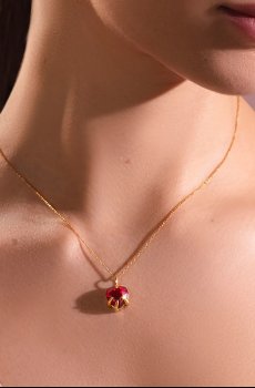 Позолоченное колье Lilou Amour