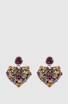 Золотые серьги Heart Openwork