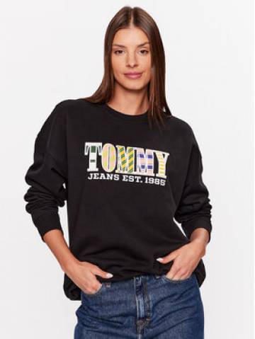 Tommy Jeans Світшот DW0DW16246 Чорний Oversize Tommy Jeans Світшот DW0DW16246 Чорний Oversize