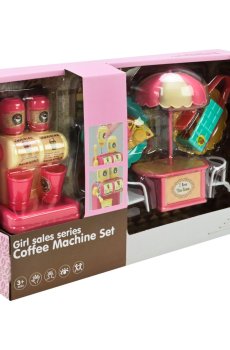 Детский игрушечный набор Shantou Jinxing Girl Sales Series Coffee Machine Set, от 3 лет, 33*8.5*20.5 см, 13 деталей (71022-69)