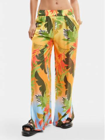 Desigual Штани з тканини Tropical Party 24SWMW21 Кольоровий Loose Fit Desigual Штани з тканини Tropical Party 24SWMW21 Кольоровий Loose Fit