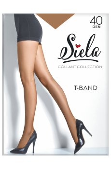 Колготки женские Siela T-Band без шортиков, 40 DEN, Glace, размер 5