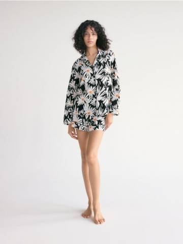 Reserved - LADIES` PYJAMA - чорний - 047EY-99X