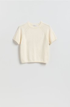 Reserved - Бавовняний джемпер - нюдовий - 128JA-02X