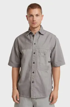 Мужская серая футболка Double pocket relaxed Серый M G-Star RAW D24603,D551