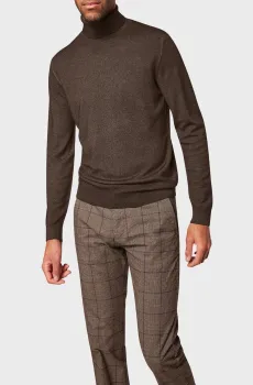 Мужской коричневый шерстяной гольф Коричневый S Pierre Cardin PC.-C5 50703.5037