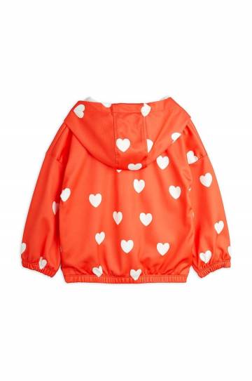 Детская кофта Mini Rodini цвет красный с капюшоном узор Детская кофта Mini Rodini цвет красный с капюшоном узор