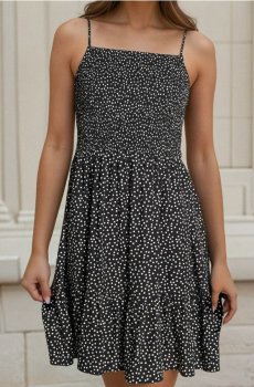 Віскозна мінісукня - чорний