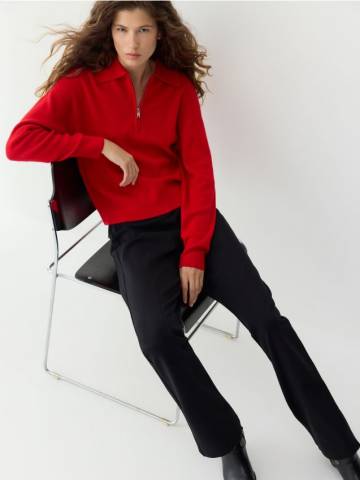 Reserved - Штани з додаванням віскози - чорний - 375HK-99X