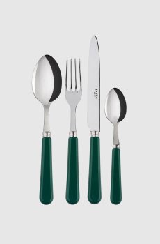 Набор зеленых столовых приборов Pop Unis на 6 персон