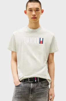 Мужская мятная футболка TJM REG TOMMY DNA FLAG Ментоловый M Tommy Jeans DM0DM21941