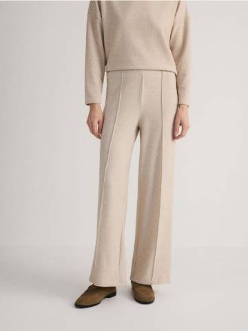 Reserved - LADIES` TROUSERS - бежевий - YU030-08X