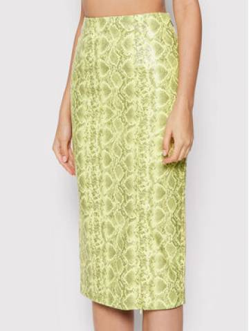ROTATE Спідниця зі штучної шкіри Leeds RT892 Жовтий Fitted Fit