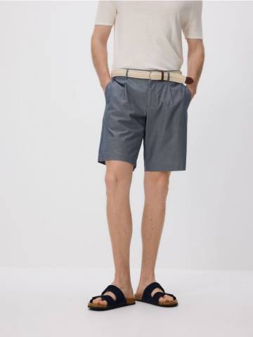 Reserved - Шорти-чиноси з поясом - темно-синій - 8009H-59M Reserved - Шорти-чиноси з поясом - темно-синій - 8009H-59M