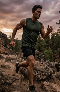 Спортивна футболка - темно-зелений