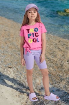 Футболка з аплікацією - рожевий