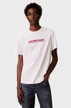 Мужская белая футболка CALVIN KLEIN GRAP Белый S Calvin Klein LV04RE820G