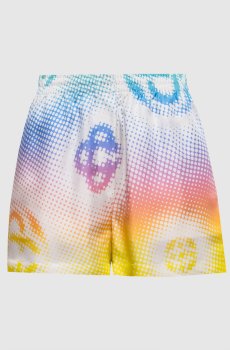 Шорты из шелка в принт Halftone