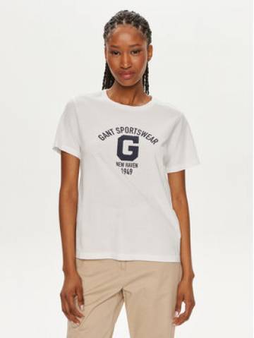 Gant Футболка Logo 4200849 Білий Regular Fit Gant Футболка Logo 4200849 Білий Regular Fit