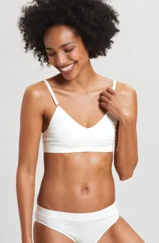 Женский белый бюстгальтер-бралетт AMANDE Белый M Etam 6515598