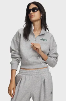 Женская серая спортивная кофта RIVAL FLEECE VARSITY HZ Серый L Under Armour 6016557-011