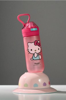 Пляшка для напоїв з ручкою Hello Kitty - різнобарвний