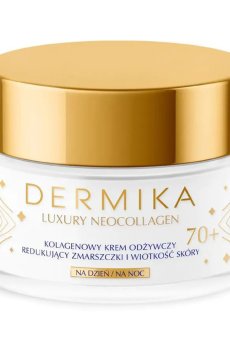 Коллагеновый питательный крем для лица Dermika Luxury Neocollagen для уменьшения морщин и дряблости кожи, 70+, 50 мл