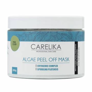 Альгинатная маска для лица Carelika Algae Peel Off Mask Cryogenic Complex на основе водорослей с криогенным комплексом, 200 г Альгинатная маска для лица Carelika Algae Peel Off Mask Cryogenic Complex на основе водорослей с криогенным комплексом, 200 г
