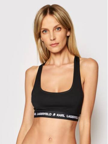 KARL LAGERFELD Бюстгальтер-топ Logo 211W2102 Чорний KARL LAGERFELD Бюстгальтер-топ Logo 211W2102 Чорний