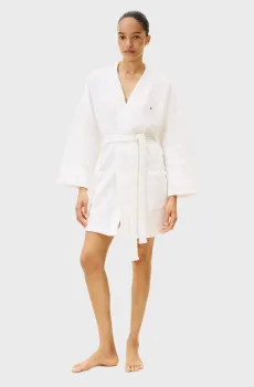 Женский белый халат GIFT Белый S Tommy Hilfiger UW0UW06217