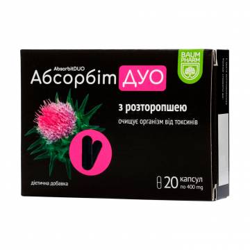Абсорбит Дуо Baum Pharm AbsorbitDUO 400 мг, 20 капсул Абсорбит Дуо Baum Pharm AbsorbitDUO 400 мг, 20 капсул