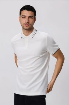 Reserved - MEN`S POLO - кремовий - 024HM-01X