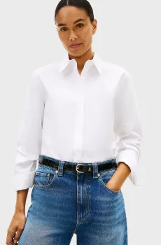 Женская белая рубашка OXFORD Белый XS Tommy Hilfiger WW0WW49386