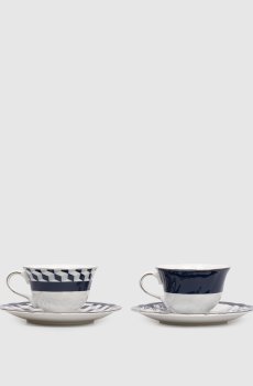 Набор фарфоровых чашек для чая с блюдцами Versailles