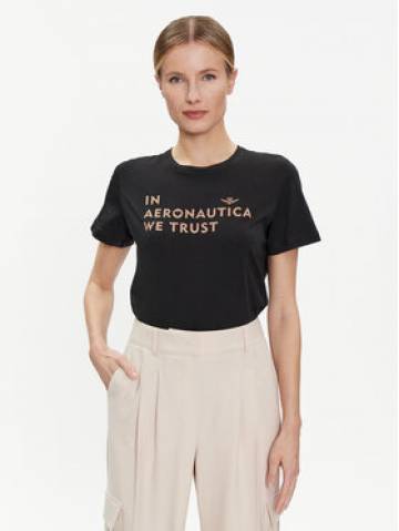 Aeronautica Militare Футболка 241TS2233DJ510 Чорний Regular Fit Aeronautica Militare Футболка 241TS2233DJ510 Чорний Regular Fit