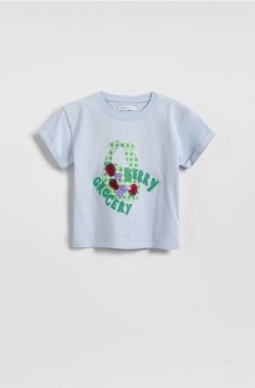 Reserved - Футболка з аплікацією - блідо-блакитний - 285HU-05X