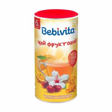 Детский чай Bebivita Фруктовый, от 6 месяцев, 200 г Детский чай Bebivita Фруктовый, от 6 месяцев, 200 г