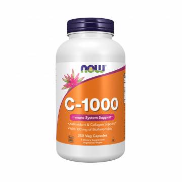 Витaмин C NOW Foods C-1000, 250 капсул Витaмин C NOW Foods C-1000, 250 капсул