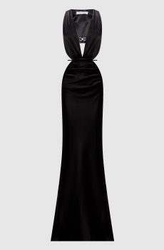 Черное платье макси