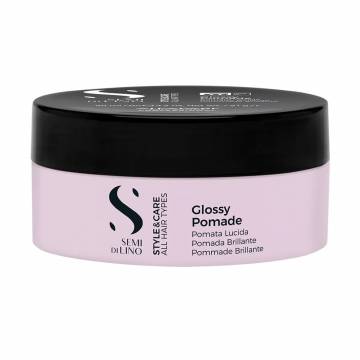 Помада для укладки волос Alfaparf Semi Di Lino Style & Care Glossy Pomade, 90 мл Помада для укладки волос Alfaparf Semi Di Lino Style & Care Glossy Pomade, 90 мл