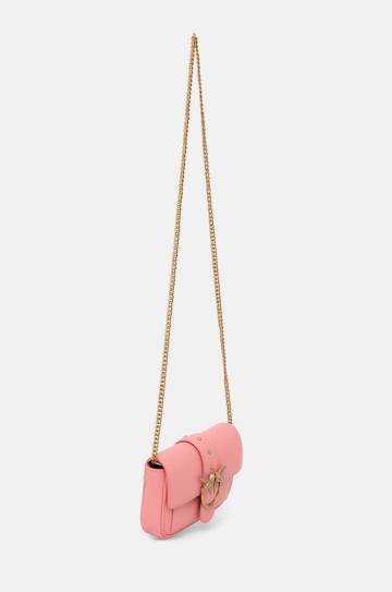 Кожаная сумочка Pinko цвет розовый Кожаная сумочка Pinko цвет розовый