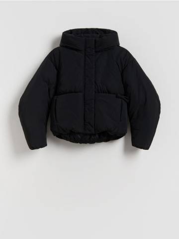 Reserved - Стьобана куртка з капюшоном - чорний - 233EX-99X